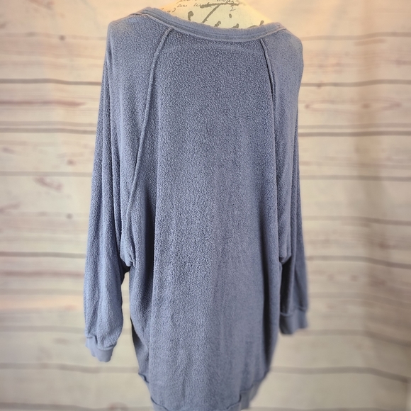 Free People Take it Off Textured Pullover Sweater -M - Picture 6 of 7